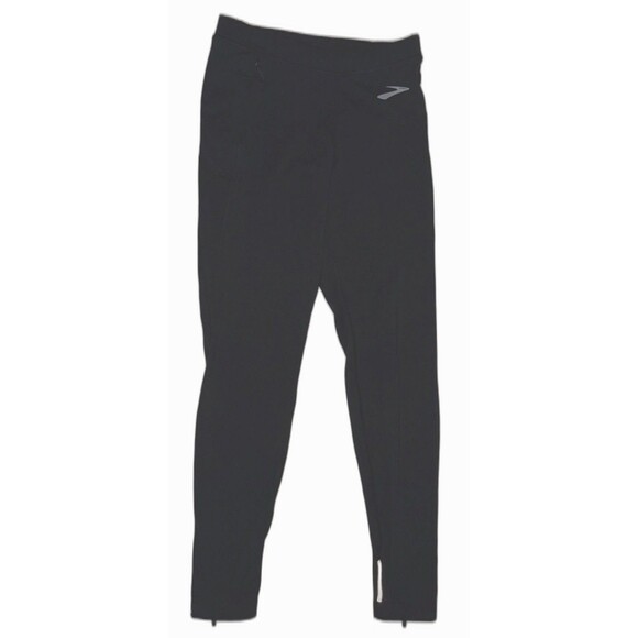 Ladies Brooks Black Fleece Lined Cold Weather Running Tights W/Zip Ankles Size S - Picture 1 of 8